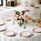 12 Pack Charger Plates, 13Inch Gold Dinner Under Plates, Plastic Round Charger Service Base Plates, Reusable Beaded Server Ware Serving Trays for Wedding, Christmas Dinner Table